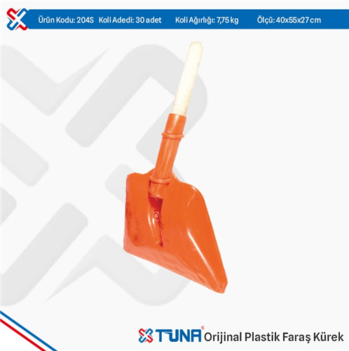 TUNA 204S ORJİNAL PLASTİK FARAŞ KÜREK SAPLI